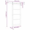 vidaXL Sliding Door White and Black 93 x 211 cm Solid Pine Wood