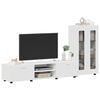 vidaXL TV Cabinet Set with Drawer with Shelf White Engineered Wood