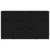 vidaXL 3 Piece Sideboard Set Black Engineered Wood