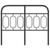 vidaXL Metal Replace Headboard Black 120 cm