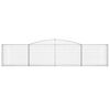 vidaXL Arched Gabion Baskets 10 pcs 400x30x80/100 cm Galvanised Iron