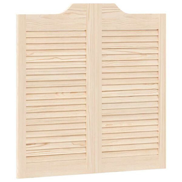 vidaXL Swing Doors Louvred Design 1-Pair 80x80 cm Solid Wood Pine