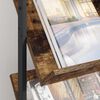 vidaXL Magazine Rack Smoked Oak 68 x 40 x 123.5 cm Engineered Wood