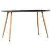 vidaXL Dining Table Grey and Oak 120x60x74 cm MDF