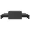 vidaXL Nesting Coffee Table Set Grey 100x100x26.5 cm Engineered Wood