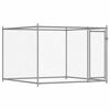 vidaXL Dog Cage with Door Grey 2x2x1.5 m Galvanised Steel