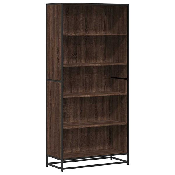 vidaXL Bookcase Brown Oak 80.5x35x170.5 cm Engineered Wood