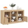 vidaXL Sideboard with LED Lights Sonoma Oak 123x37x67 cm