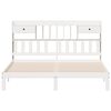 vidaXL Bookcase Bed without Mattress White 180x200cm Solid Wood Pine
