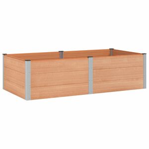 vidaXL Garden Raised Bed Brown 200 x 100 x 54 cm WPC and Aluminium