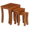 vidaXL Nesting Table Set 3 Pieces Solid Acacia Wood 50x35x50 cm Brown