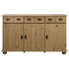 vidaXL Sideboard 134x39x79.5 cm Solid Pine Wood