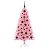 vidaXL Christmas Tree with 150 LEDs with Stand Pink 150 cm PVC