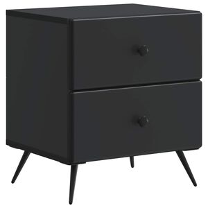 vidaXL Bedside Cabinet Black 43 x 34.5 x 47.5 cm Engineered Wood