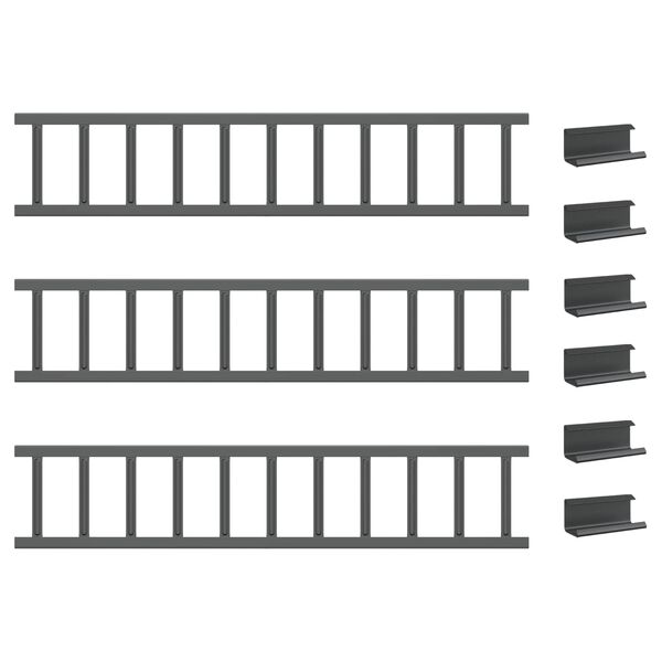 vidaXL Anthracite 300 x 6 x 22 cm Steel