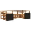 vidaXL Outdoor Sofa Set 6 pcs Natural Solid Acacia Wood