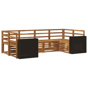 vidaXL Outdoor Sofa Set 6 pcs Natural Solid Acacia Wood