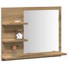 vidaXL Bathroom Mirror Cabinet Artisan Oak 60x10.5x45 cm