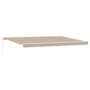 vidaXL Awning Manual Beige 500 x 300 x 165 cm Polyester and Metal