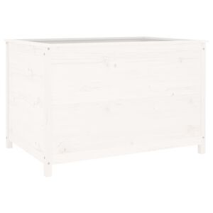 vidaXL Garden Raised Bed White 119.5x82.5x78 cm Solid Wood Pine