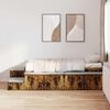 vidaXL Storage Bed Frame with Storage Smoked Oak 90 cm Engineered Wood