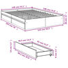 vidaXL Bed Frame with Drawers without Mattress Concrete Grey 140x190 cm