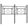 vidaXL Metal Headboard Black 150 cm