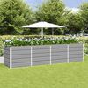vidaXL Planter Light Grey 240 x 80 x 75 cm Steel