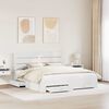 vidaXL Bed Frame with Drawer White 200 x 200 cm Engineered Wood