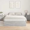 vidaXL Storage Bed Frame Grey Sonoma 140 x 200 cm Engineered Wood
