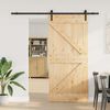 vidaXL Sliding Door with Hardware Set 100x210 cm Solid Wood Pine