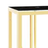 vidaXL Console Table Gold 110x30x70 cm Stainless Steel and Glass