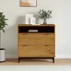 vidaXL Drawer Cabinet FLAM 80x40x80 cm Solid Wood Pine