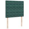 vidaXL Box Spring Bed with Mattress Dark Green 120x190 cm Small Double Velvet