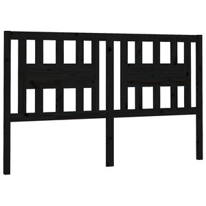 vidaXL Headboard Black 166x4x100 cm Solid Wood Pine