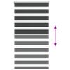 vidaXL Zebra Blind Black 85x100 cm Fabric Width 80.9 cm Polyester