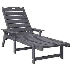 vidaXL Sun Lounger Light Grey HDPE