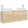 vidaXL Bathroom Cabinet Set 3 pcs Sonoma Oak 136 x 35 x 80 cm