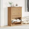 vidaXL Shoe Cabinet PANAMA 80x35x105 cm Solid Wood Pine