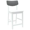 vidaXL Dining Chairs 2 pcs White 48 x 49 x 95 cm Solid Rubber Wood