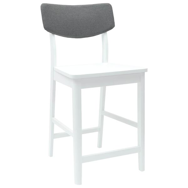 vidaXL Dining Chairs 2 pcs White 48 x 49 x 95 cm Solid Rubber Wood