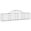 vidaXL Arched Gabion Baskets 12 pcs 200x30x40/60 cm Galvanised Iron