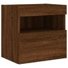 vidaXL TV Wall Cabinets with LED Lights 2 pcs Brown Oak 40x30x40 cm