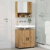 vidaXL Bathroom Furniture Set Wall-mounted with Door 2 pcs Artisan Oak