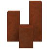 vidaXL Plant Stand 3 pcs Rusty Weathering Steel