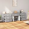 vidaXL Sideboards 3 pcs Grey Sonoma Engineered Wood