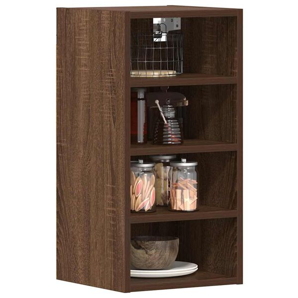 vidaXL Hanging Cabinet Riga Brown Oak 30x29.5x60 cm Engineered Wood