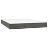 vidaXL Pocket Spring Bed Mattress Medium Dark Grey 137x190x20 cm Velvet