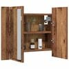 vidaXL LED Mirror Cabinet Old Wood 60x12x45 cm Engineered Wood