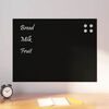 vidaXL Wall-mounted Magnetic Board Black 80x60 cm Tempered Glass